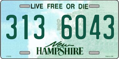 NH license plate 3136043