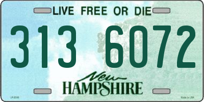 NH license plate 3136072