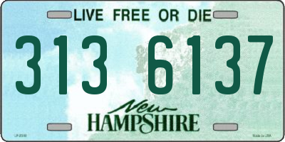 NH license plate 3136137