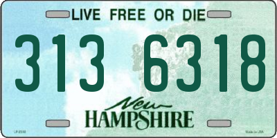 NH license plate 3136318