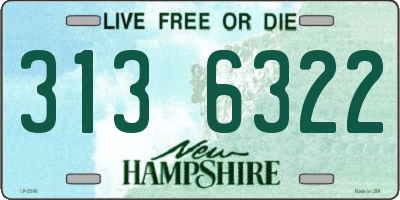 NH license plate 3136322
