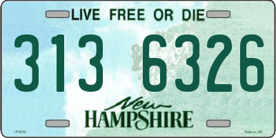 NH license plate 3136326