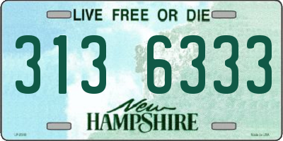 NH license plate 3136333