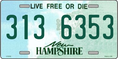 NH license plate 3136353