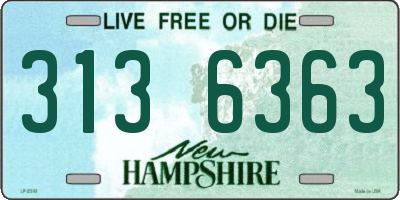 NH license plate 3136363