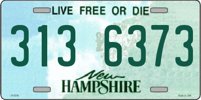 NH license plate 3136373