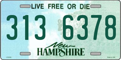 NH license plate 3136378