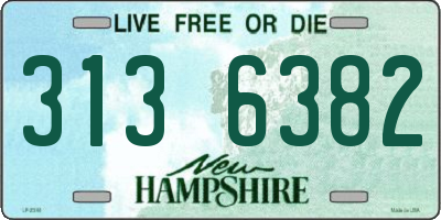 NH license plate 3136382