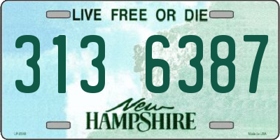 NH license plate 3136387