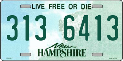 NH license plate 3136413