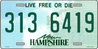 NH license plate 3136419