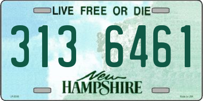 NH license plate 3136461