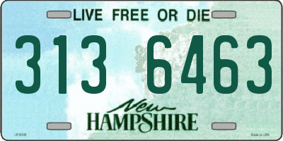 NH license plate 3136463