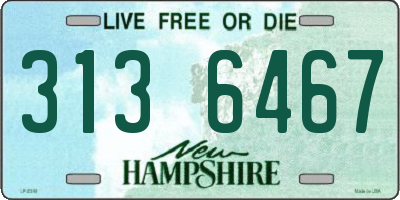 NH license plate 3136467