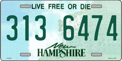 NH license plate 3136474