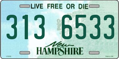 NH license plate 3136533