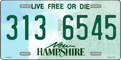 NH license plate 3136545