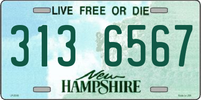 NH license plate 3136567