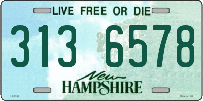 NH license plate 3136578