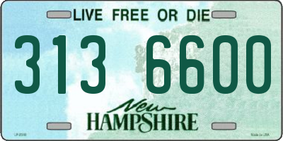 NH license plate 3136600