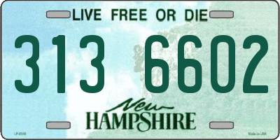 NH license plate 3136602