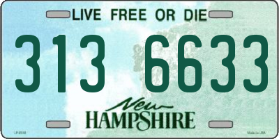 NH license plate 3136633