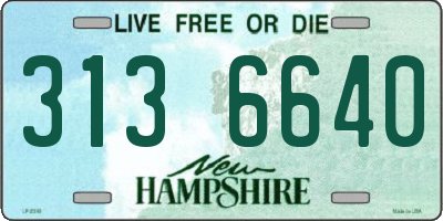 NH license plate 3136640