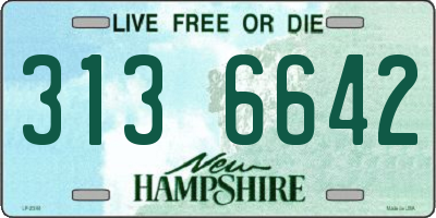 NH license plate 3136642