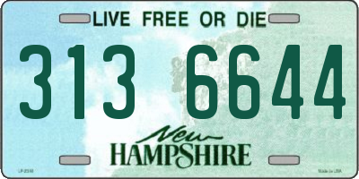NH license plate 3136644