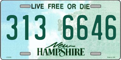 NH license plate 3136646