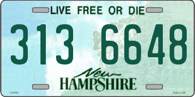 NH license plate 3136648