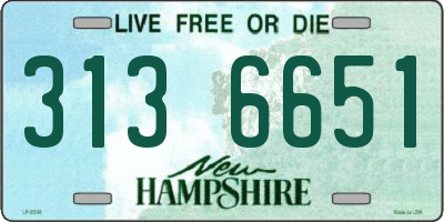 NH license plate 3136651
