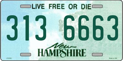 NH license plate 3136663