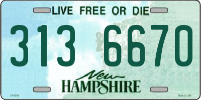 NH license plate 3136670