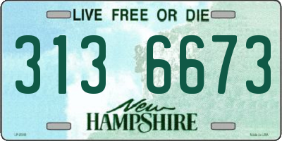 NH license plate 3136673