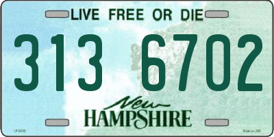NH license plate 3136702