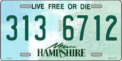 NH license plate 3136712