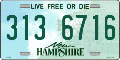 NH license plate 3136716