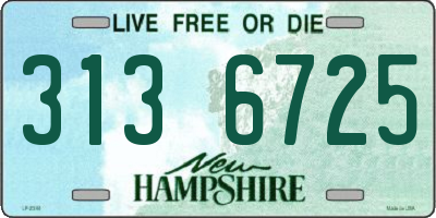 NH license plate 3136725