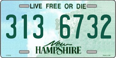 NH license plate 3136732