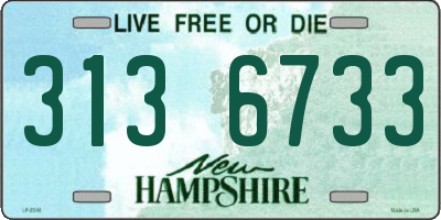 NH license plate 3136733