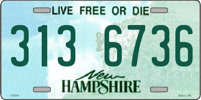 NH license plate 3136736