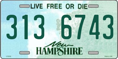 NH license plate 3136743