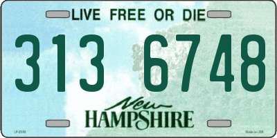 NH license plate 3136748
