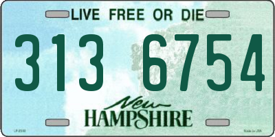 NH license plate 3136754