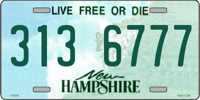 NH license plate 3136777