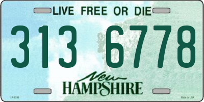NH license plate 3136778