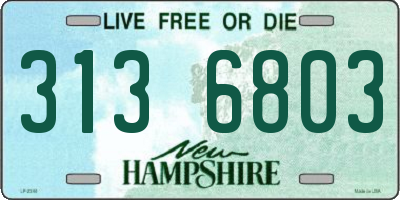 NH license plate 3136803