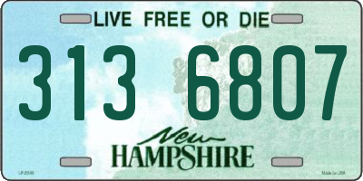 NH license plate 3136807
