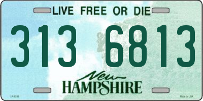 NH license plate 3136813